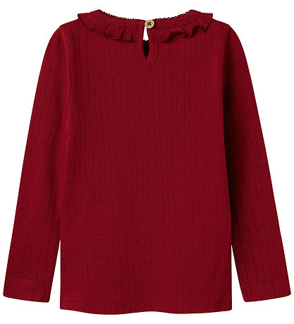 Lil' Atelier Blouse - Rib - NmfRachel - Red Dahlia