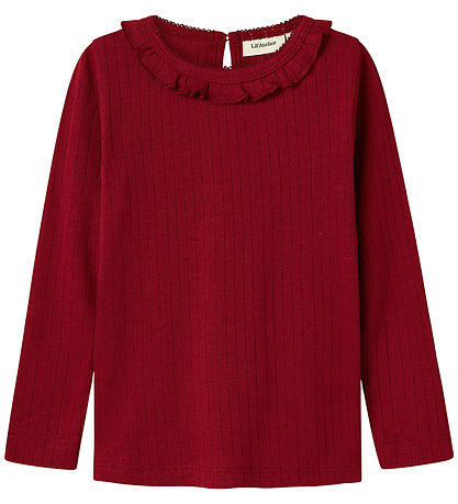 Lil' Atelier Blouse - Rib - NmfRachel - Red Dahlia