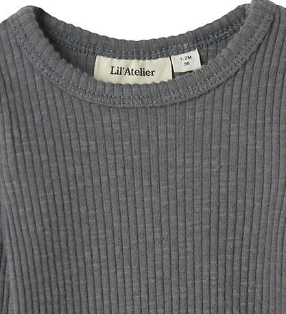 Lil' Atelier Bodysuit l/s - Rib - NbmRajo - Poppy Seed