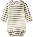 Lil' Atelier Bodysuit l/s - NbmLimia - Turtledove/Poppy SEED