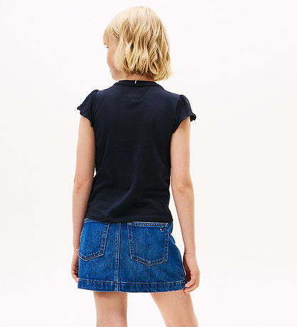 Tommy Hilfiger T-paita - Essential Ruffle - Desert Sky Blue