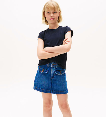 Tommy Hilfiger T-paita - Essential Ruffle - Desert Sky Blue