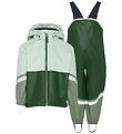 Didriksons Rainwear w. Suspenders - Waterman - PU - Pine Green