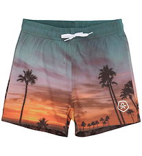 Color Kids Badeshorts - AOP - Oransje Pop