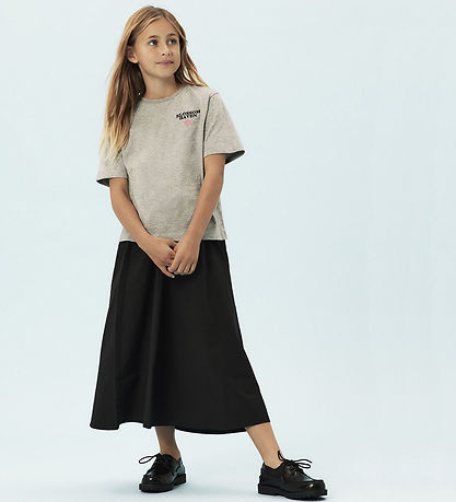 Name It T-shirt - NkfLonnie - Light Grey Melange w. Print