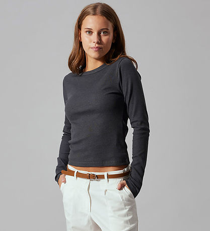 LMTD Blouse - Rib - Noos - NlfHinaja - Dark Grey Melange