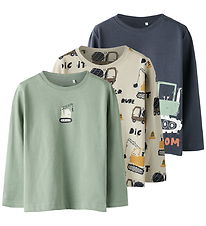 Name It Tröjor - 3-pack - NmmNiko - Green Bay/Silver Foder