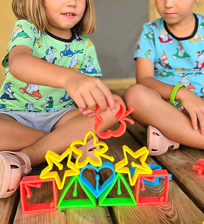 Dëna Activity Toy - Silicone - Magic Flip - 8 Parts - Neon