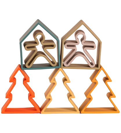Dëna Activity Toy - Silicone - 9 Parts - Nature