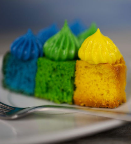 Dëna Backform - Silikon - Rainbow - Blue Quaste