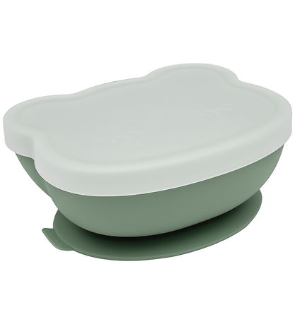 We Might Be Tiny Bowl w. Suction Cup - Silicone - Sage