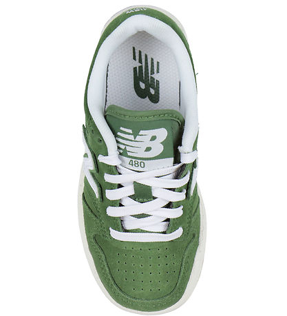 New Balance Shoes - 480 - White/Dark Alpine Green