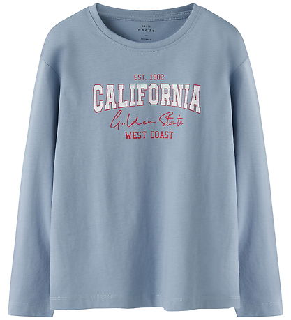 Name It Blouse - MkfVeen - Dusty Blue/California