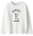 Name It Bluse - NkfVeen - Bright White/Stiefel