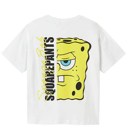 Name It T-skjorte - NkmJarl - Svampebob Firkant - Bright White