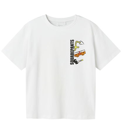 Name It T-skjorte - NkmJarl - Svampebob Firkant - Bright White