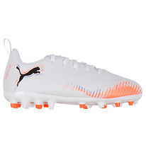 Puma Fotbollsskor - Framtid 8 Play MG Jr - Vit/Puma Svart/Glowi