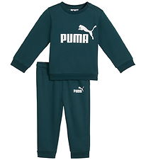 Puma Sweatset - Minikatter - Green Terräng m. Vit