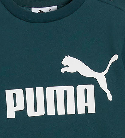 Puma Sweatset - Minikatzen - Green Gelände m. Weiß