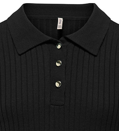 Polo Kids Only - Rib - Tricoté - KogMila - Bouton Black/Gold