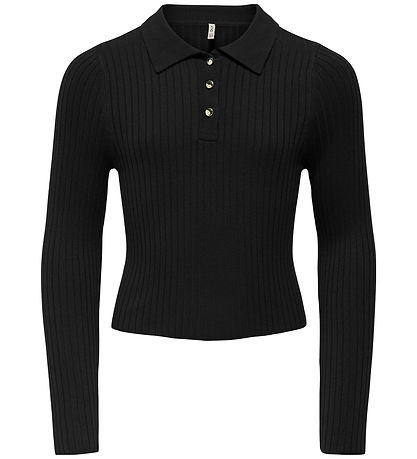 Polo Kids Only - Rib - Tricoté - KogMila - Bouton Black/Gold