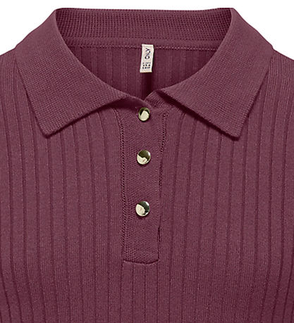 Polo Kids Only - Rib - Tricoté - KogMila - Mauve Wine/Gold Bouto