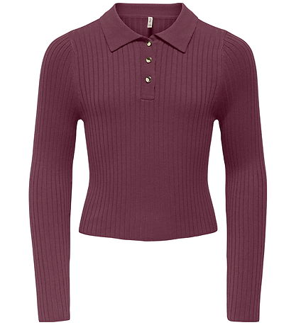 Polo Kids Only - Rib - Tricoté - KogMila - Mauve Wine/Gold Bouto