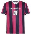 Grunt T-shirt - GrPilo - Navy/Pink Striped