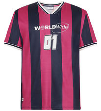 Grunt T-shirt - GrPilo - Navy/Pink Striped
