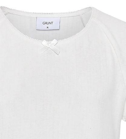 T-Shirt Grunt - GRPlujol - Blanc av. Pointelle