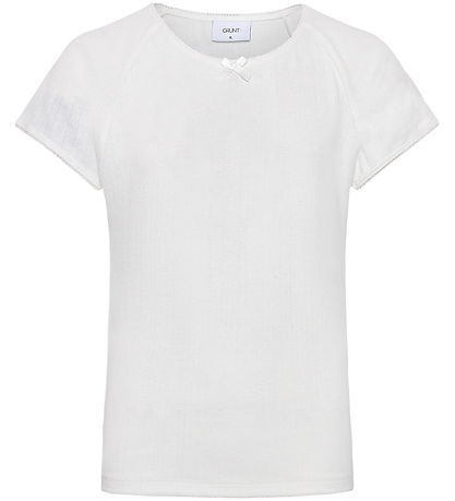 T-Shirt Grunt - GRPlujol - Blanc av. Pointelle