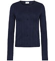Grunt Cardigan - GrPrat - Navy w. Pointelle