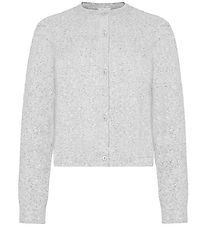 Grunt Cardigan - Stickad - Vulture - Grå Meletet