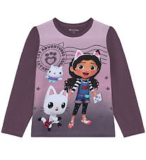 Minymo Tröja - Gabby's Dollhouse - Black Plum