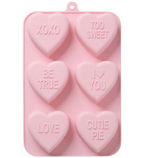 Rice Cakevorm - Silicone - Roze m. Hartjes