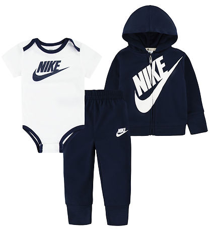 Nike Set - Cardigan/Joggingbroek/Romper s/s - Midnight Navy