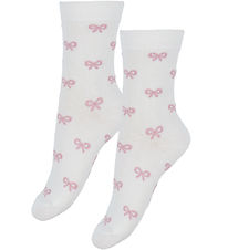 Fuzzies Socks - 2-Pack - White/Pink w. Loops