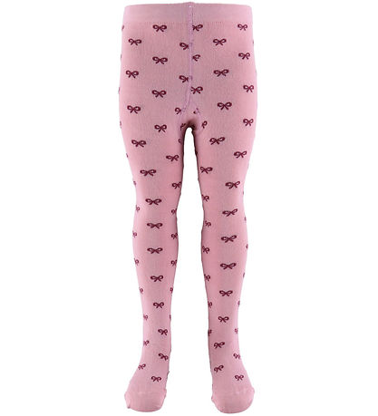 Collants Fuzzies - Rose/Bordeaux av. Boucles
