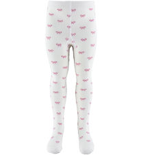 Fuzzies Tights - White/Pink w. Loops