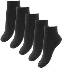 Fuzzies Ankle Socks - 5-Pack - Black