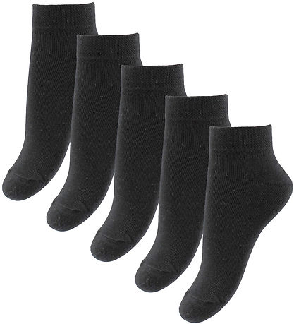 Fuzzies Ankle Socks - 5-Pack - Black