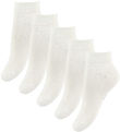 Fuzzies Ankelstrumpor - 5-pack - Vit