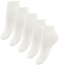 Fuzzies Ankle Socks - 5-Pack - White