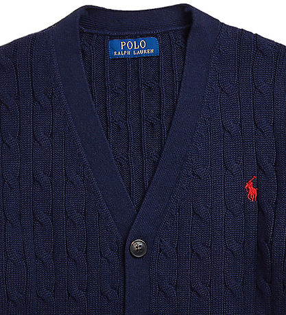 Polo Ralph Lauren Cardigan - Knitted - Cable - Navy