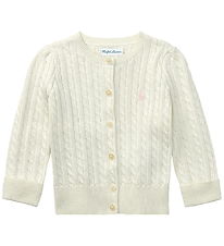 Polo Ralph Lauren Cardigan - Stickad - Mini Kabel - Varm White