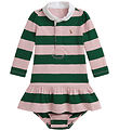 Polo Ralph Lauren Dress w. Bloomers - Surfside Rose/Kelly Green