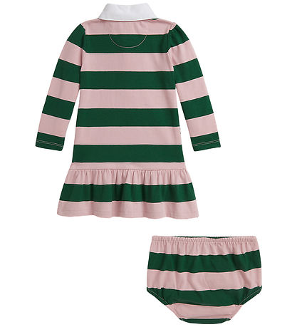 Polo Ralph Lauren Dress w. Bloomers - Surfside Rose/Kelly Green