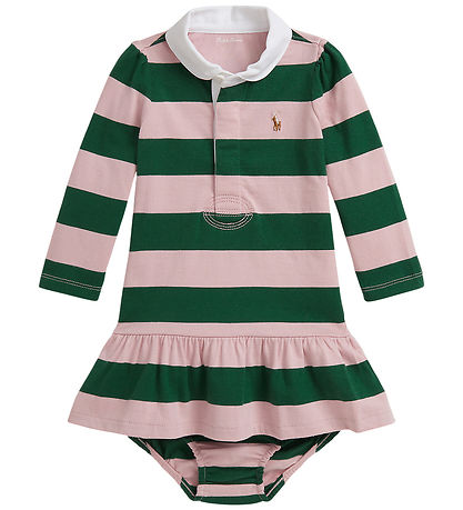 Polo Ralph Lauren Dress w. Bloomers - Surfside Rose/Kelly Green