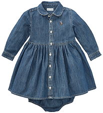 Polo Ralph Lauren Klänning m. Bloomers - Denim - Indigo