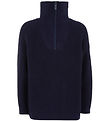 Emporio Armani Blússa M. Rennilás - Prjónað - Dökkblátt